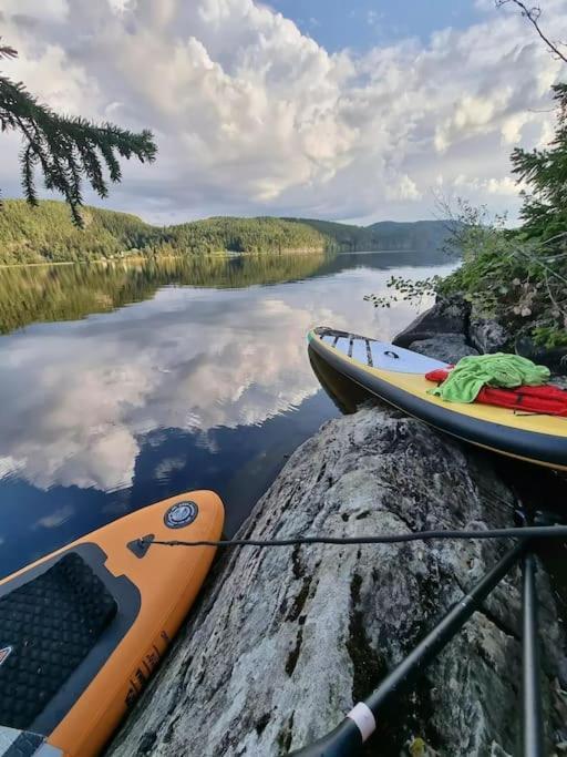 Treetop Ekne - Hytte I Skogen Med Hengebru Hotel Levanger Eksteriør billede