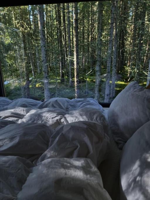 Treetop Ekne - Hytte I Skogen Med Hengebru Hotel Levanger Eksteriør billede